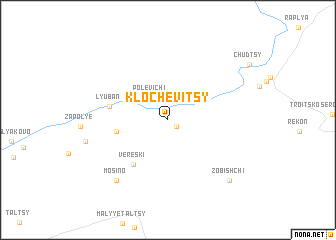 map of Klochevitsy