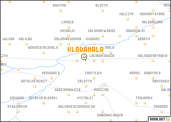 map of Kłoda Mała