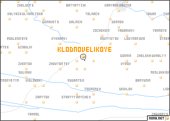 map of Klodno-Velikoye