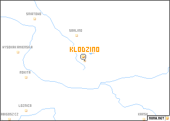 map of Kłodzino