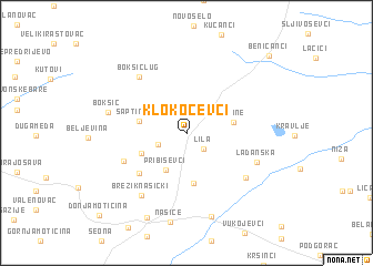 map of Klokočevci