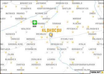 map of Klokočov