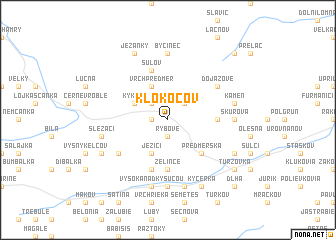 map of Klokočov