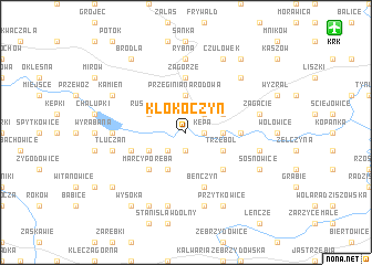 map of Kłokoczyn