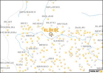 map of Klokoč