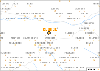 map of Klokoč