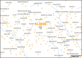 map of Klokoć