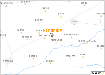 map of Klondike