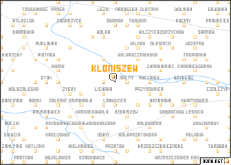 map of Kłoniszew