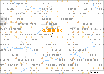 map of Kłonówek