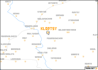 map of Kloptsy