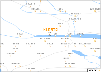 map of Klösta