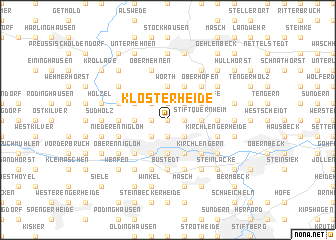 map of Klosterheide