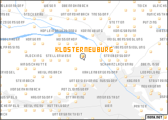 map of Klosterneuburg