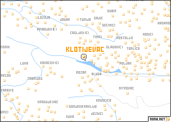 map of Klotijevac