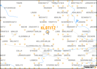 map of Klötitz