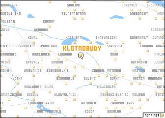 map of Kłótno Budy