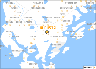 map of Klövsta