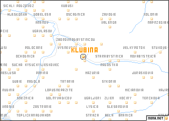 map of Klubina