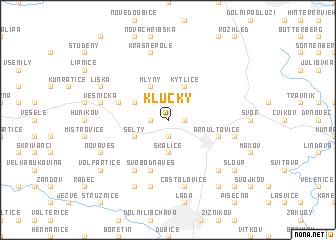 map of Klučky