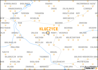 map of Kluczyce