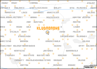 map of Kłudno Nowe