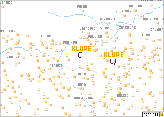 map of Klupe