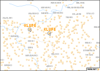 map of Klupe