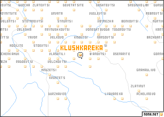 map of Klŭshka Reka