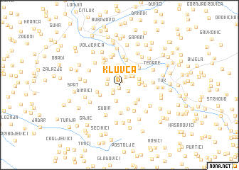 map of Kluvca