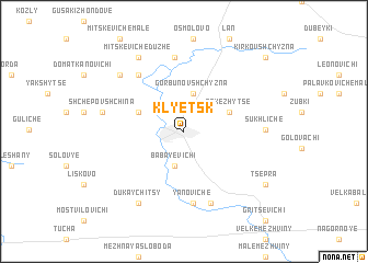 map of Klyetsk