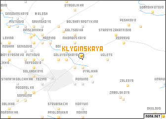 map of Klyginskaya