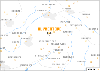 map of Klymentove