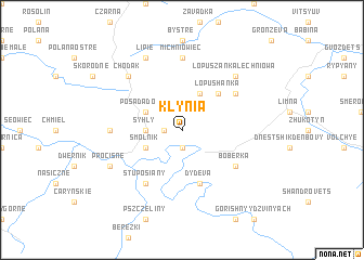 map of Kłynia