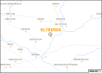 map of Klypënka