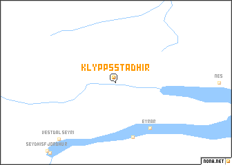 map of Klyppsstaðir