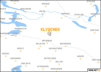 map of Klyuchek