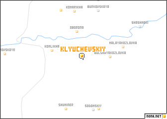 map of Klyuchevskiy