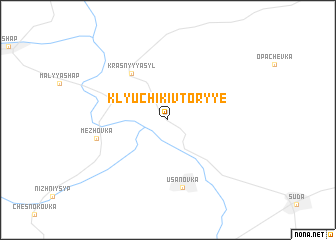 map of Klyuchiki Vtoryye