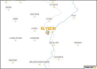 map of Klyuchi