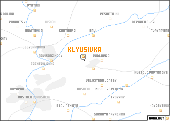 map of Klyusivka