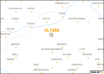 map of Klyusk