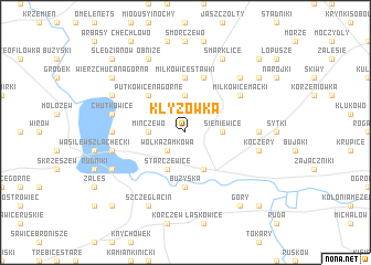 map of Kłyżówka