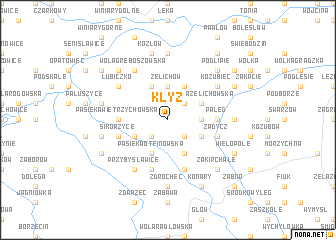 map of Kłyż