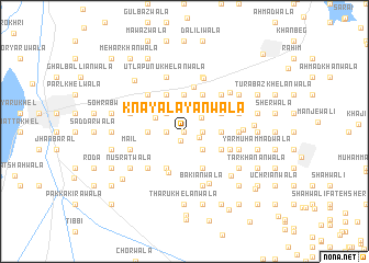 map of Knayālayānwāla