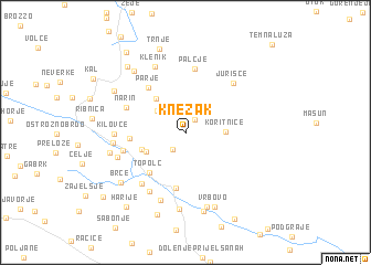 map of Knežak