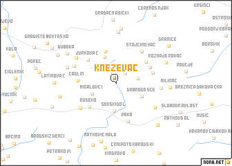 map of Kneževac