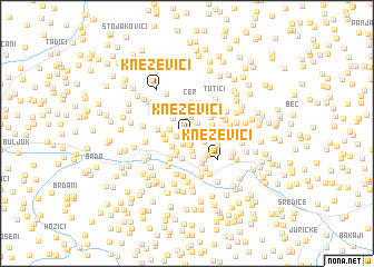 map of Kneževići