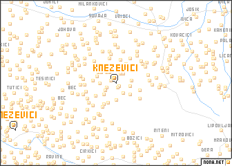 map of Kneževići