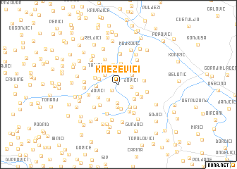 map of Kneževići